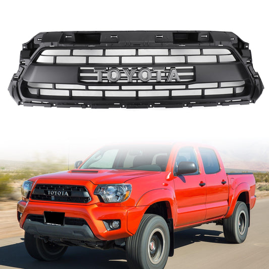 2012-2015 Toyota Tacoma TRD PRO Style Mesh Grill Replacement Black Grille