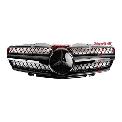 2002-2006 Mercedes Benz R230 SL Class SL350/500/600/SL55/65 1 Fin Star Grill black Chrome Grille