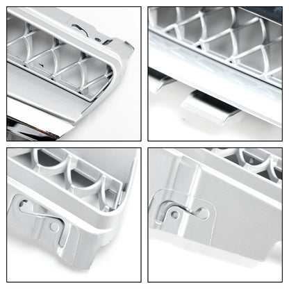 2002-2006 Mercedes Benz SL-Class R230 SL350/500/600/SL55/SL65 Front Bumper Upper Grill Silver Chrome Grille