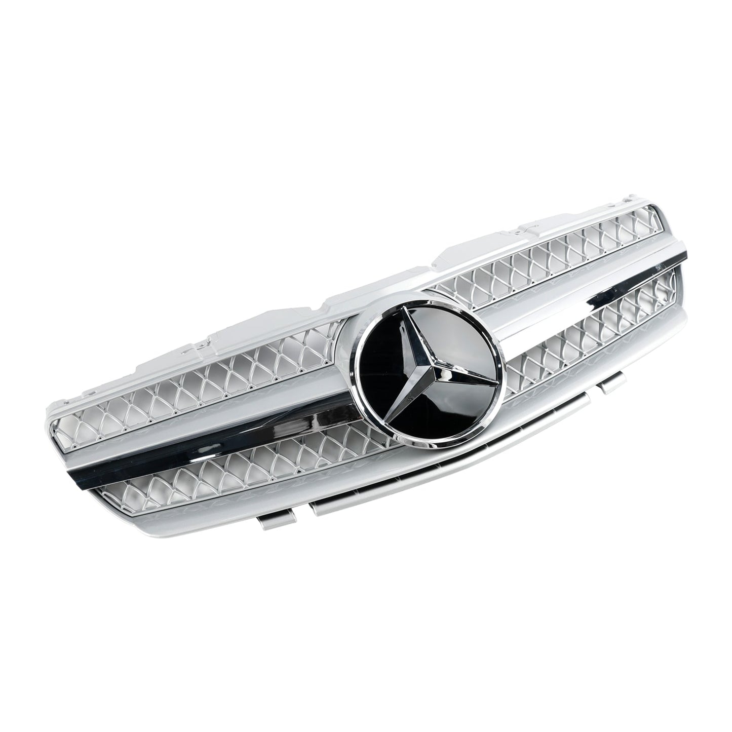 2002-2006 Mercedes Benz R230 SL Class SL350/500/600/SL55/65 1 Fin Star Grill black Chrome Grille