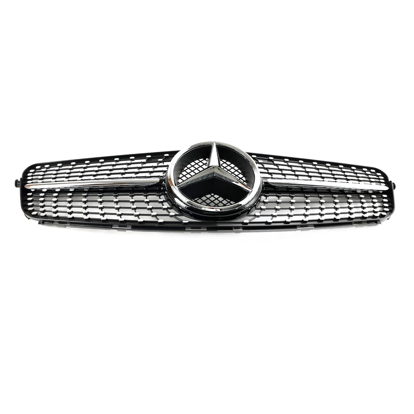 2008-2014 Mercedes Benz C-Class W204 C200 C230 C250 C300 C350 Diamond Black Chrome Front Grille Grill