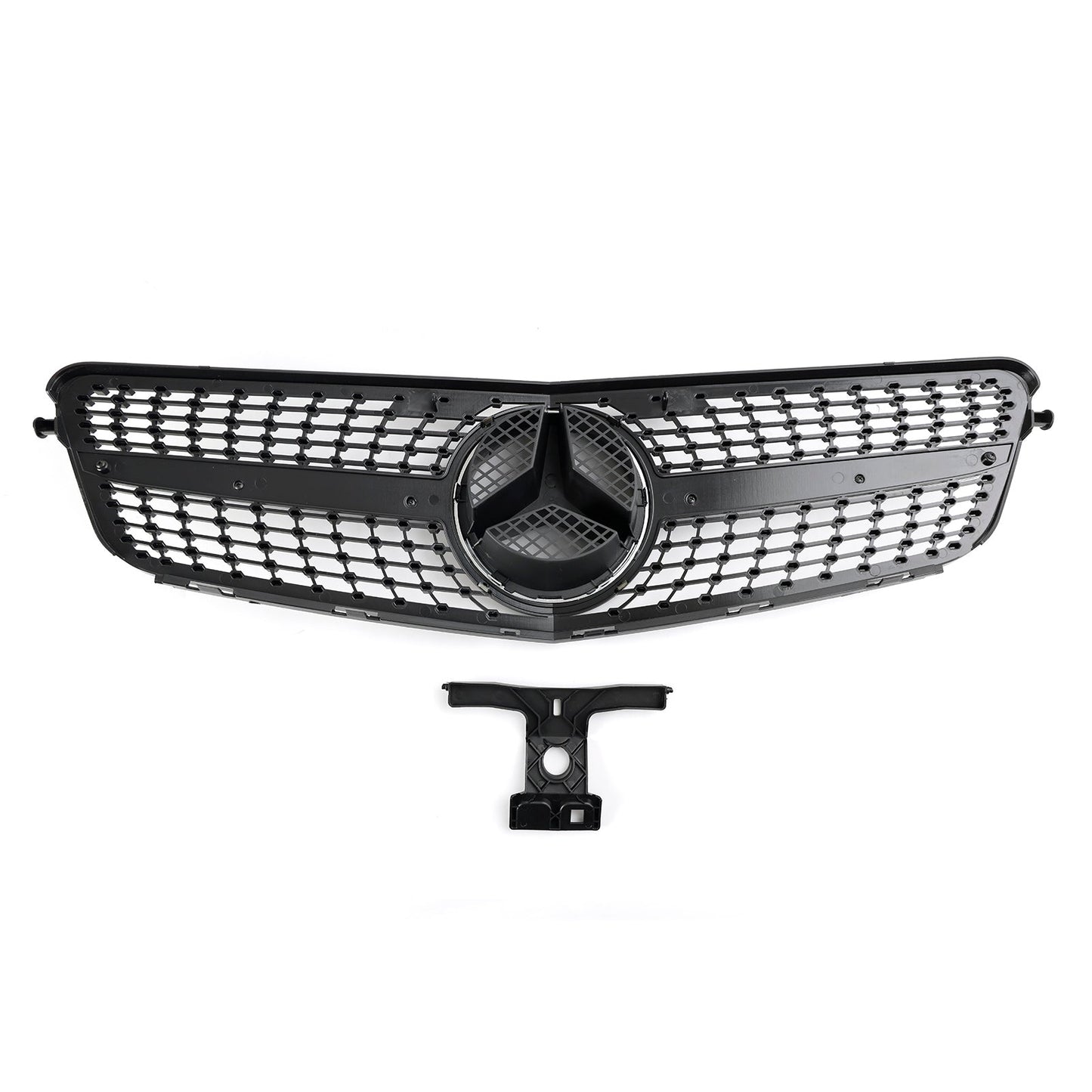 2008-2014 Mercedes Benz C-Class W204 Diamond Chrome Front Grille Replacement Bumper Grill