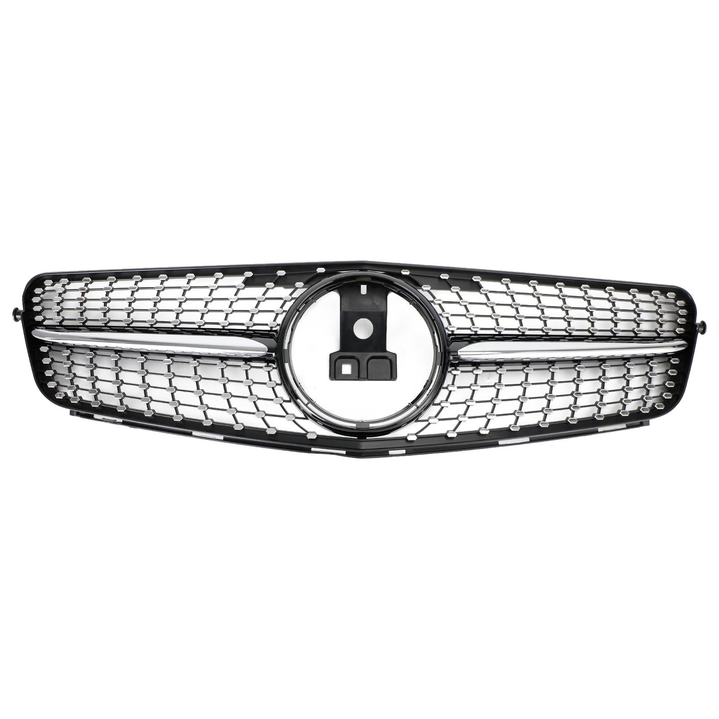 2008-2014 Mercedes Benz C-Class W204 C200 C230 C250 C300 C350 Diamond Black Chrome Front Grille Grill