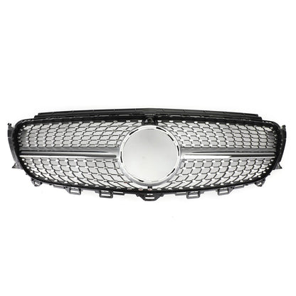 2017-2018 Mercedes Benz E-Class E400 E43 Sedan Sports Grill Diamond Silver Front Grille