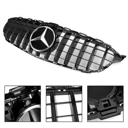 2019-2021 Mercedes Benz C-Class W205 C205 A205 C200/250/300/200d/C43 Black Grille W/Camera GTR Style Grill