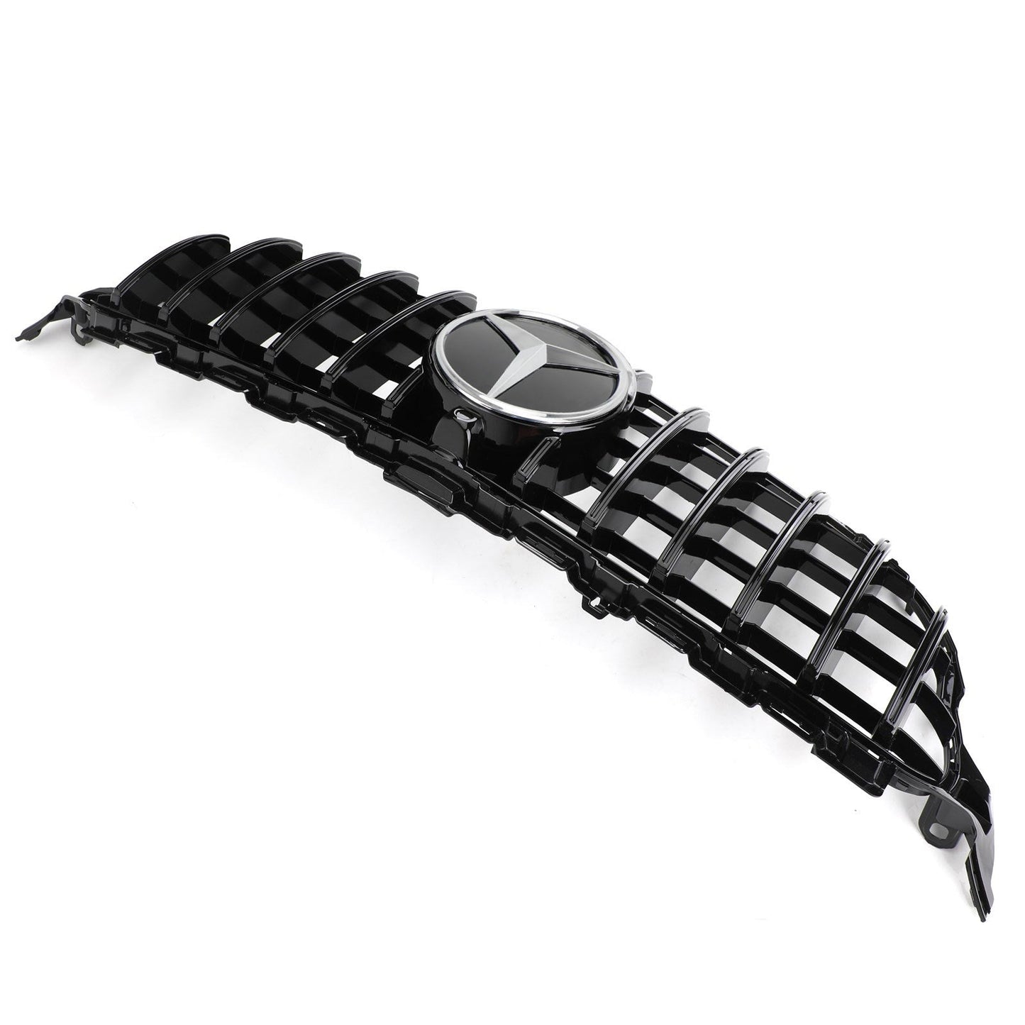 2019-2021 Mercedes Benz C-Class W205 C205 A205 Glossy Black GT Style Grill Front Bumper Replacement Grille