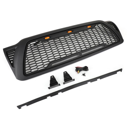 Toyota 2005-2011 Tacoma Front Grille With LED lights Bumper Hood Mesh Grill