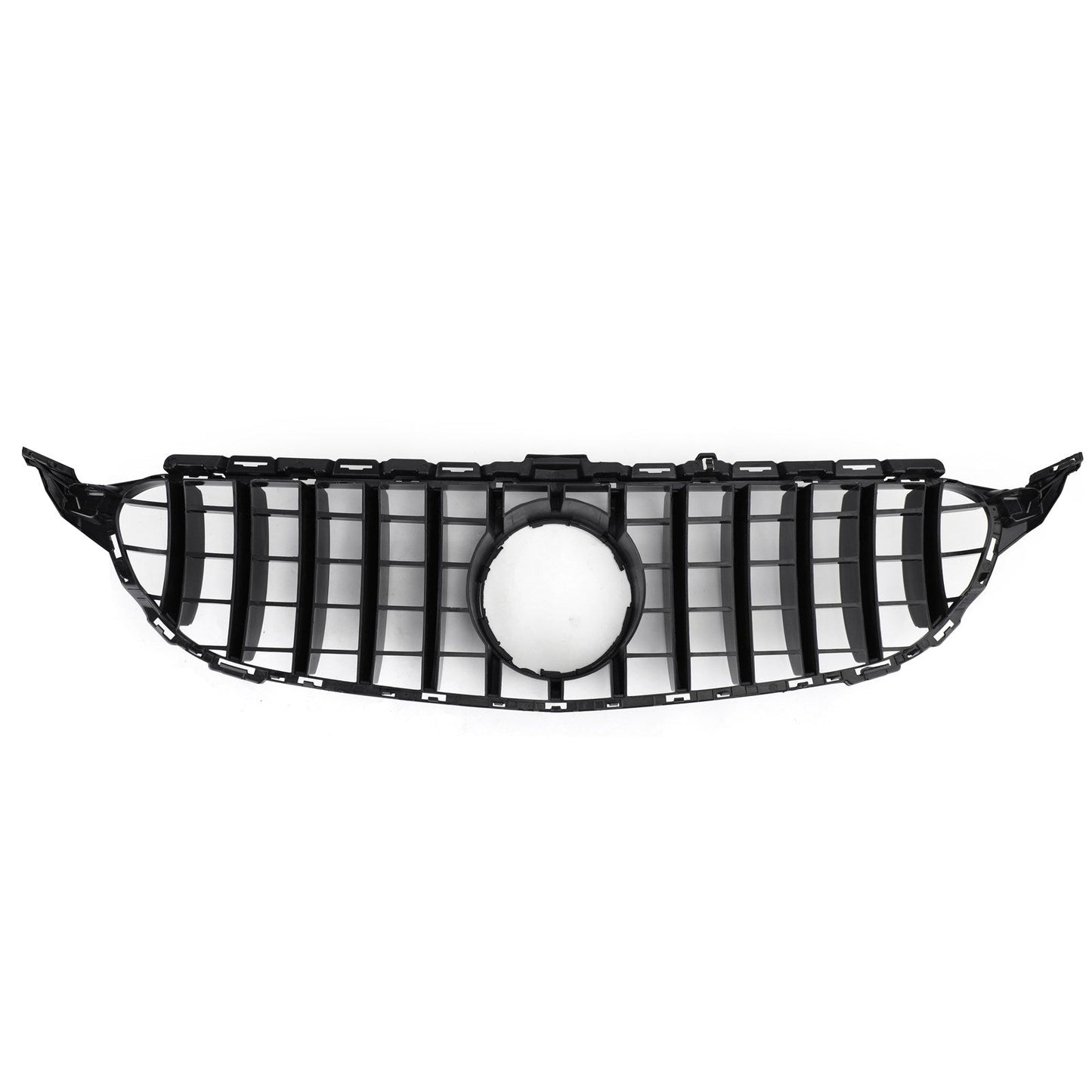 2015-2018 Mercedes Benz C-Class W205 C205 A205 C200/250/300/350/C43 GTR Style Front Bumper Grill Replacement Black Grille