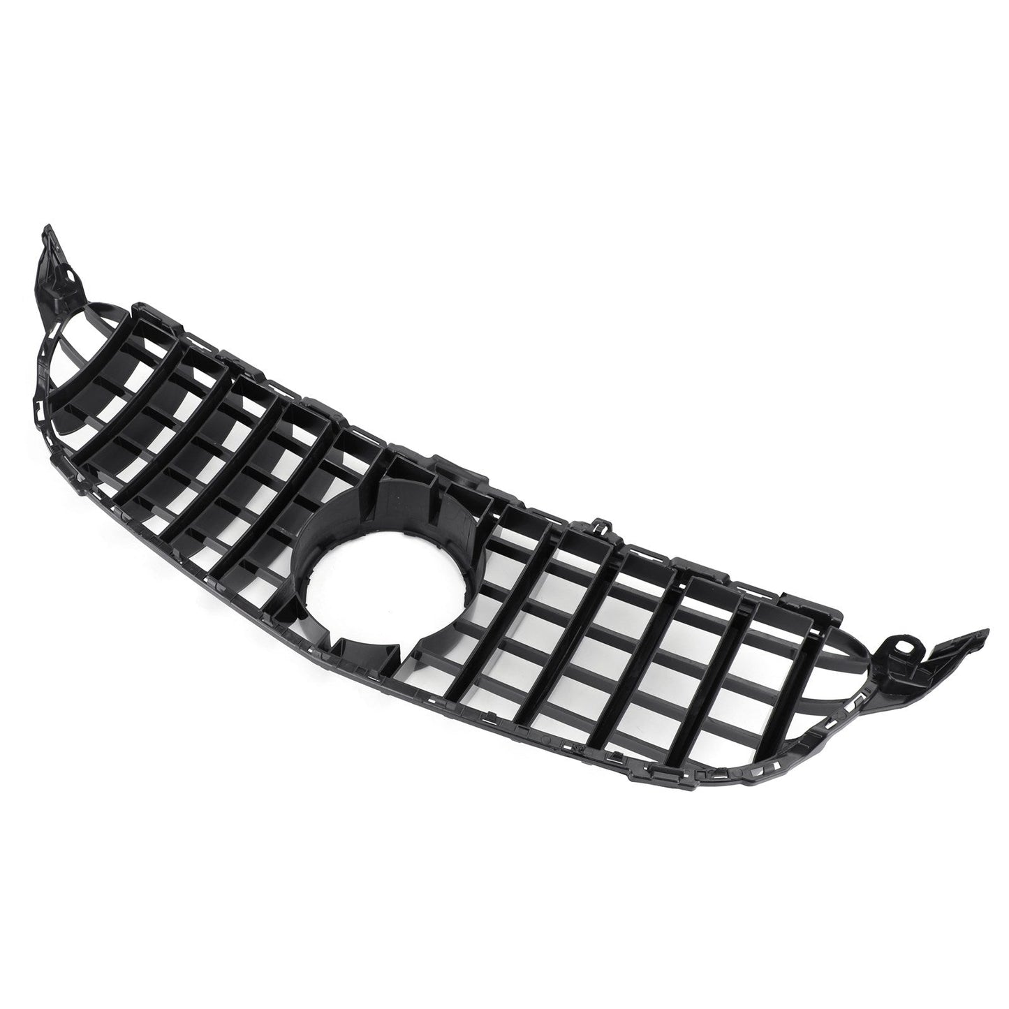 2015 2016 2017 2018 Mercedes Benz C-Class W205 C205 GT Style Grille Front Bumper Glossy Black Grill