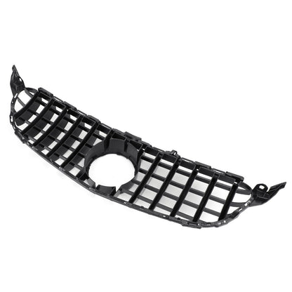 2015 2016 2017 2018 Mercedes Benz C-Class W205 C205 GT Style Grille Front Bumper Glossy Black Grill