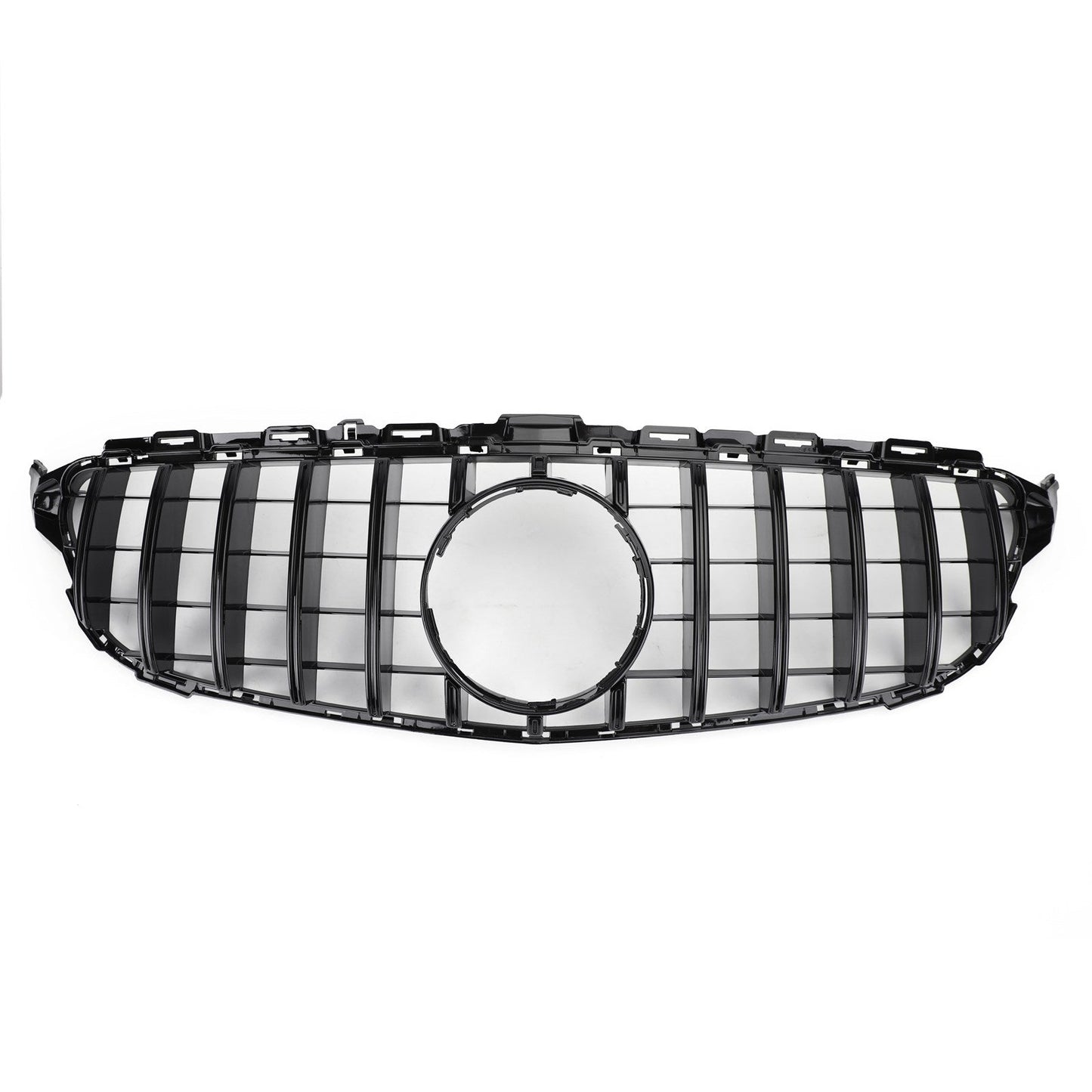 2015-2018 Mercedes Benz C-Class W205 C205 A205 C200/250/300/350/C43 GTR Style Front Bumper Grill Replacement Black Grille