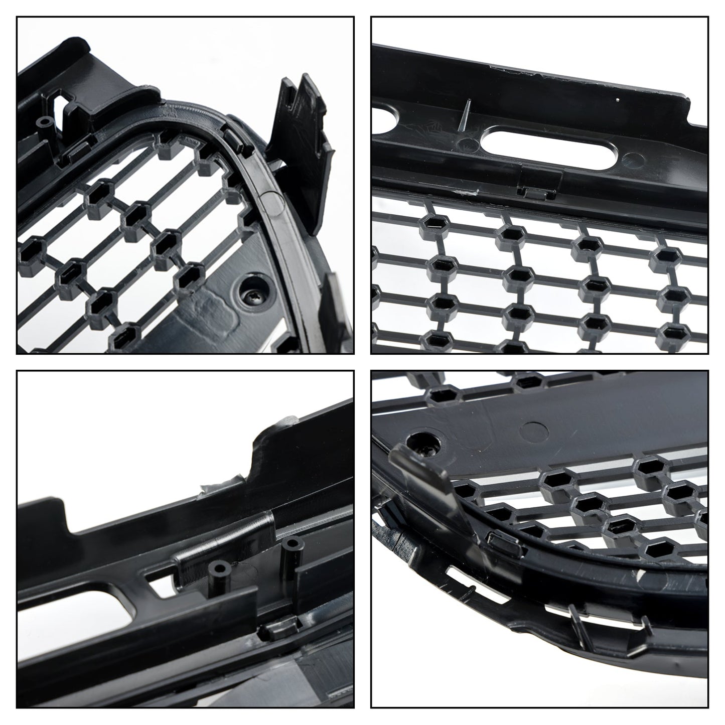 2013 2014 2015 2016 Mercedes Benz E-Class W212 Diamond Style Grill Front Bumper Replacement Chrome Grille W/ Emblem
