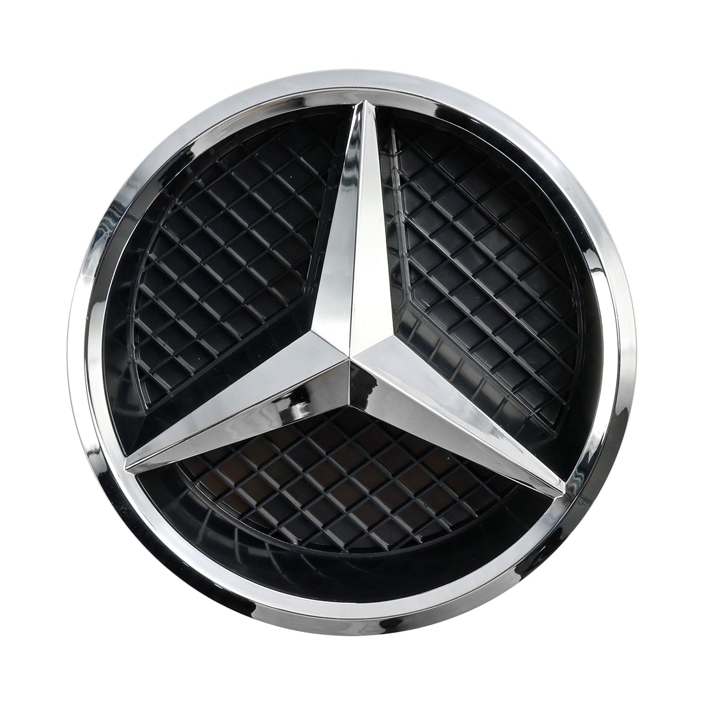 2013 2014 2015 2016 Mercedes Benz E-Class W212 Diamond Style Grill Front Bumper Replacement Chrome Grille W/ Emblem
