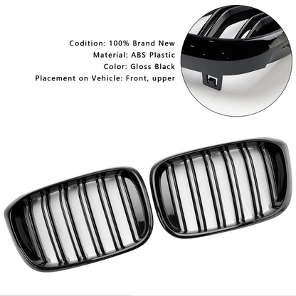 2018-2021 BMW X4 G02 X3 G01 G08 Gloss Black Front Kidney Grille Mesh Grill