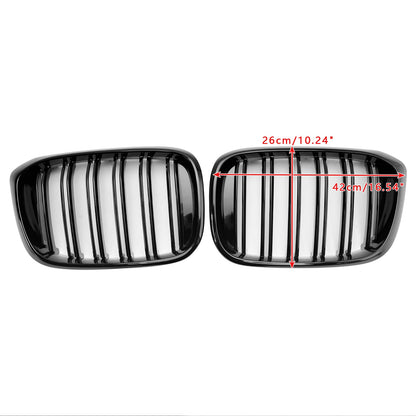 2018-2021 BMW X4 G02 X3 G01 G08 Gloss Black Front Kidney Grille Mesh Grill