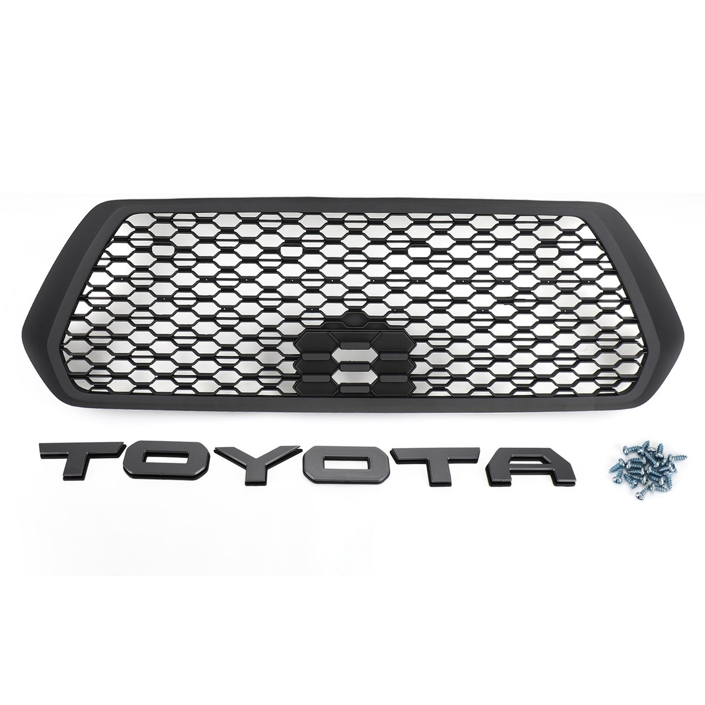 2016-2023 Toyota Tacoma TRD PRO Front Bumper Hood Grill Replacement Matte Black Grill