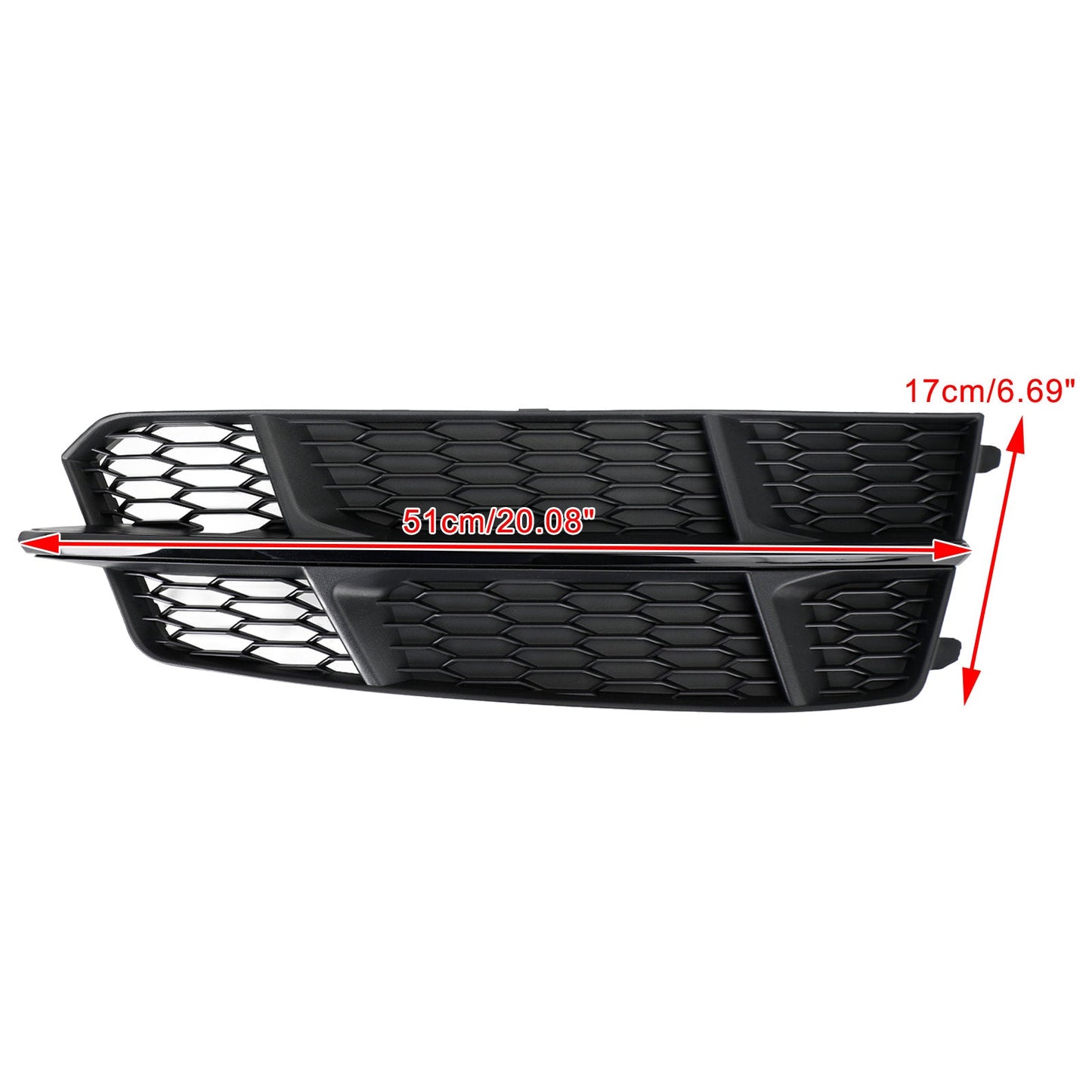 2016-2018 Audi A6 C7 S-Line Bumper Front Bumper Grill 4G0807681AN 4G0807682AN Lower Grille Grill Black Chrome Generic