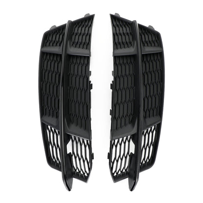 2016-2018 Audi A6 C7 S-Line Bumper Front Bumper Grill 4G0807681AN 4G0807682AN Lower Grille Grill Black Chrome Generic