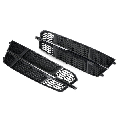 2016-2018 Audi A6 C7 S-Line Bumper Front Bumper Grill 4G0807681AN 4G0807682AN Lower Grille Grill Black Chrome Generic