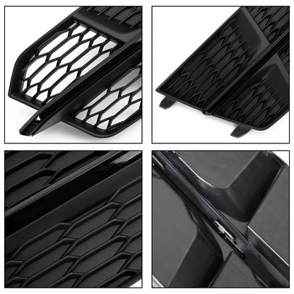 2016-2018 Audi A6 C7 S-Line Bumper Front Bumper Grill 4G0807681AN 4G0807682AN Lower Grille Grill Black Chrome Generic