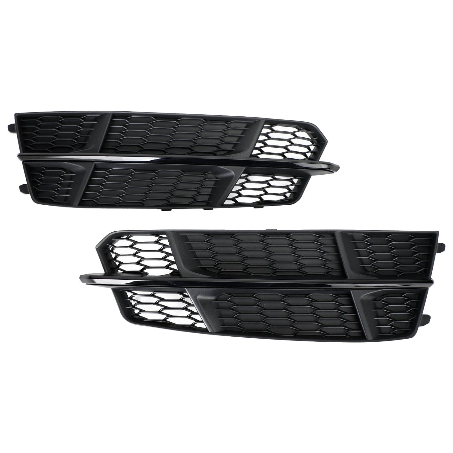 2016-2018 Audi A6 C7 S-Line Bumper Front Bumper Grill 4G0807681AN 4G0807682AN Lower Grille Grill Black Chrome Generic