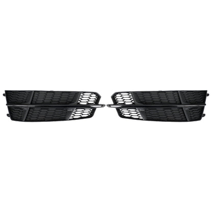 2016-2018 Audi A6 C7 S-Line Bumper Front Bumper Grill 4G0807681AN 4G0807682AN Lower Grille Grill Black Chrome Generic