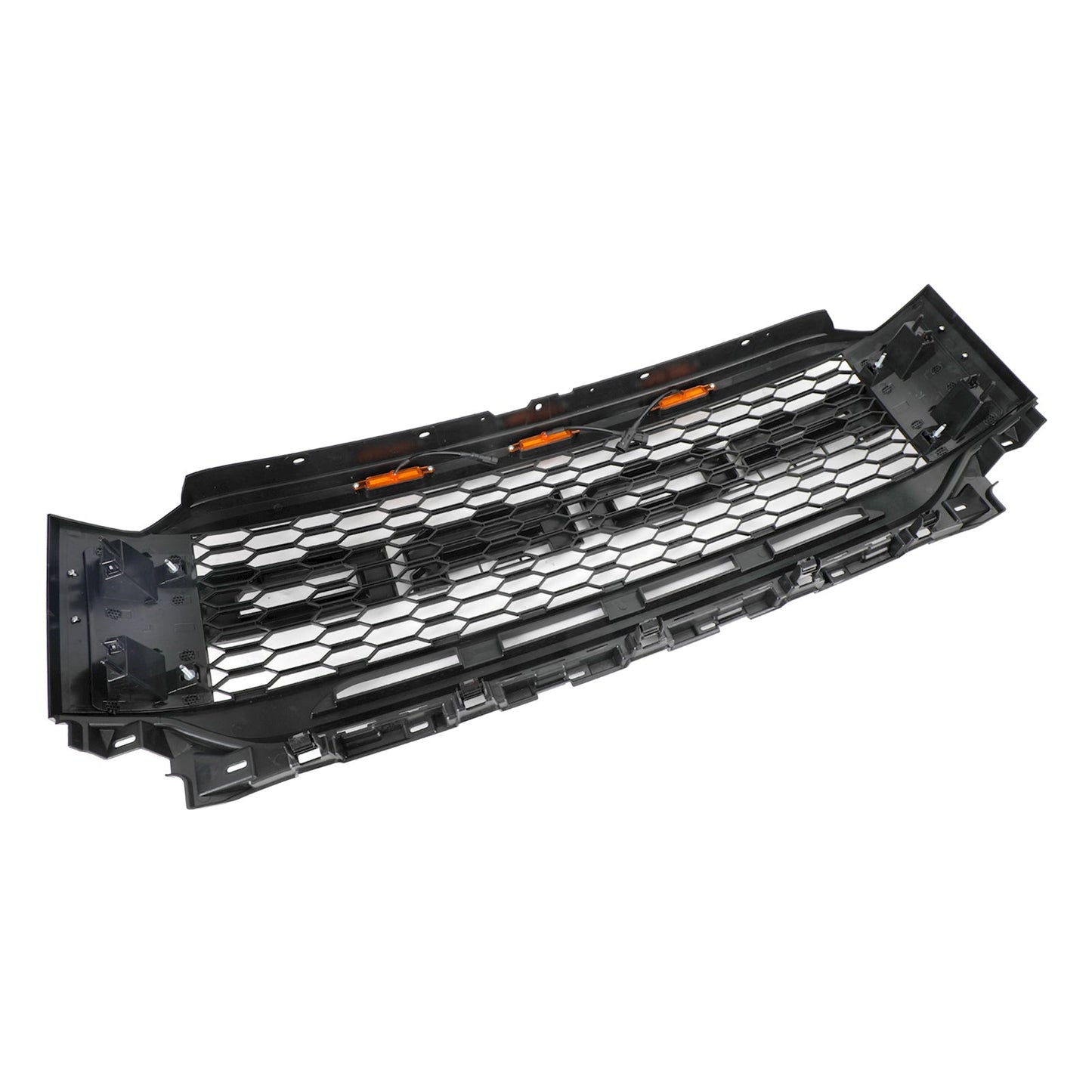 Ford F150 2021 2022 2023 Raptor Style Grill Front Bumper Honeycomb Matte Black Grille With LED Light