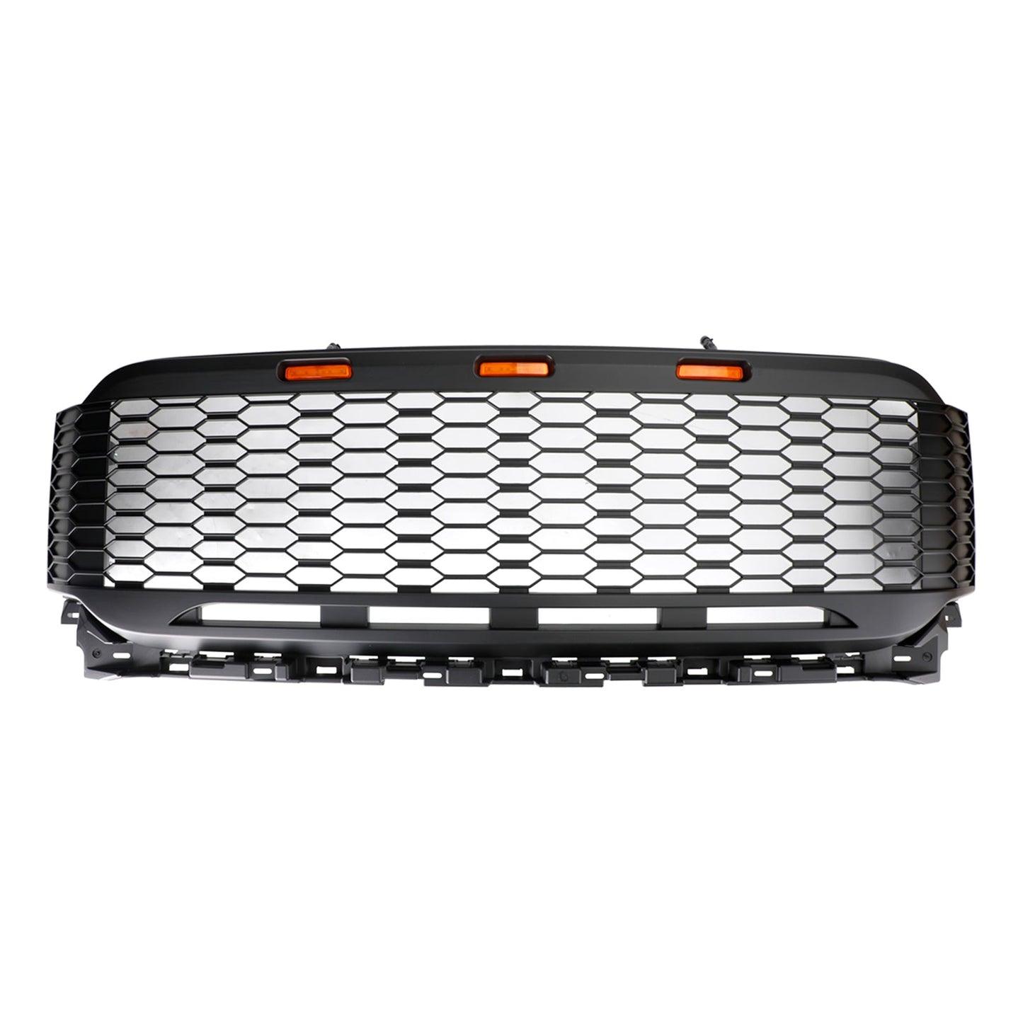Ford F150 2021 2022 2023 Raptor Style Grill Front Bumper Honeycomb Matte Black Grille With LED Light