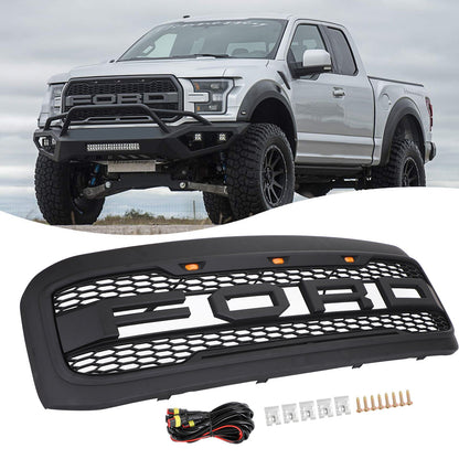 1999-2004 Excursion F250 F350 F450 F550 Ford Raptor Style Grill Replacement Super Duty Black Generic