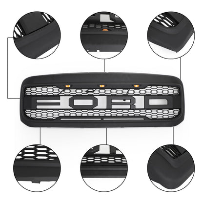 1999-2004 Excursion F250 F350 F450 F550 Ford Raptor Style Grill Replacement Super Duty Black Generic