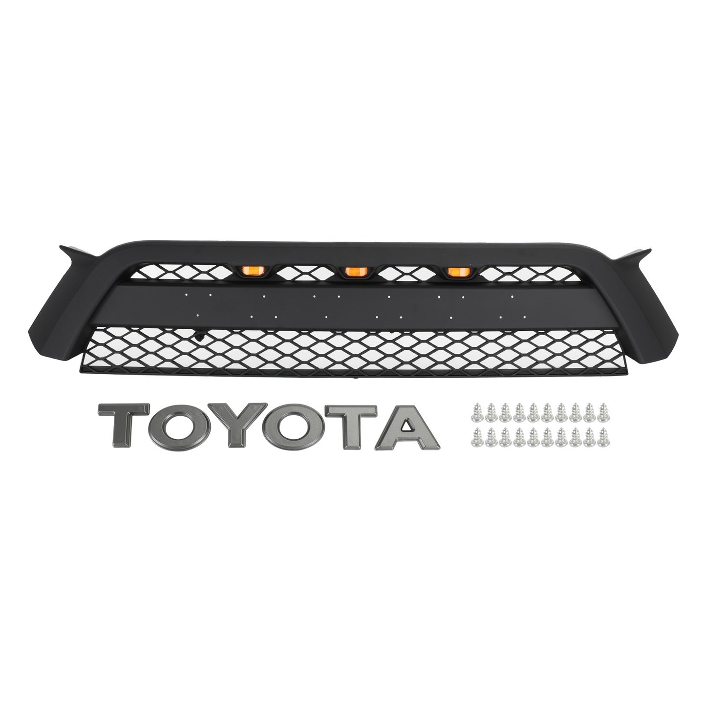 Toyota 4Runner 2010 2011 2012 2013 TRD PRO Grill Matte Black Replacement Front Grille With LED