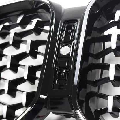 BMW X3 G01 / X4 G02 2022-2025 Black Kidney Front Grill Air Intake Radiator Bumper Grille W/ LED Strip Light