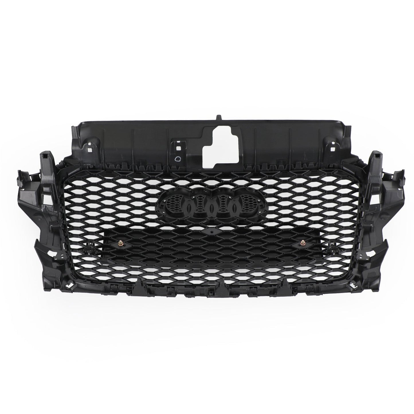 2013-2016 Audi A3 / A3 Sline / S3 Front Grill Air Intake Radiator Glossy Black RS Honeycomb Bumper Grille With Rings Emblem
