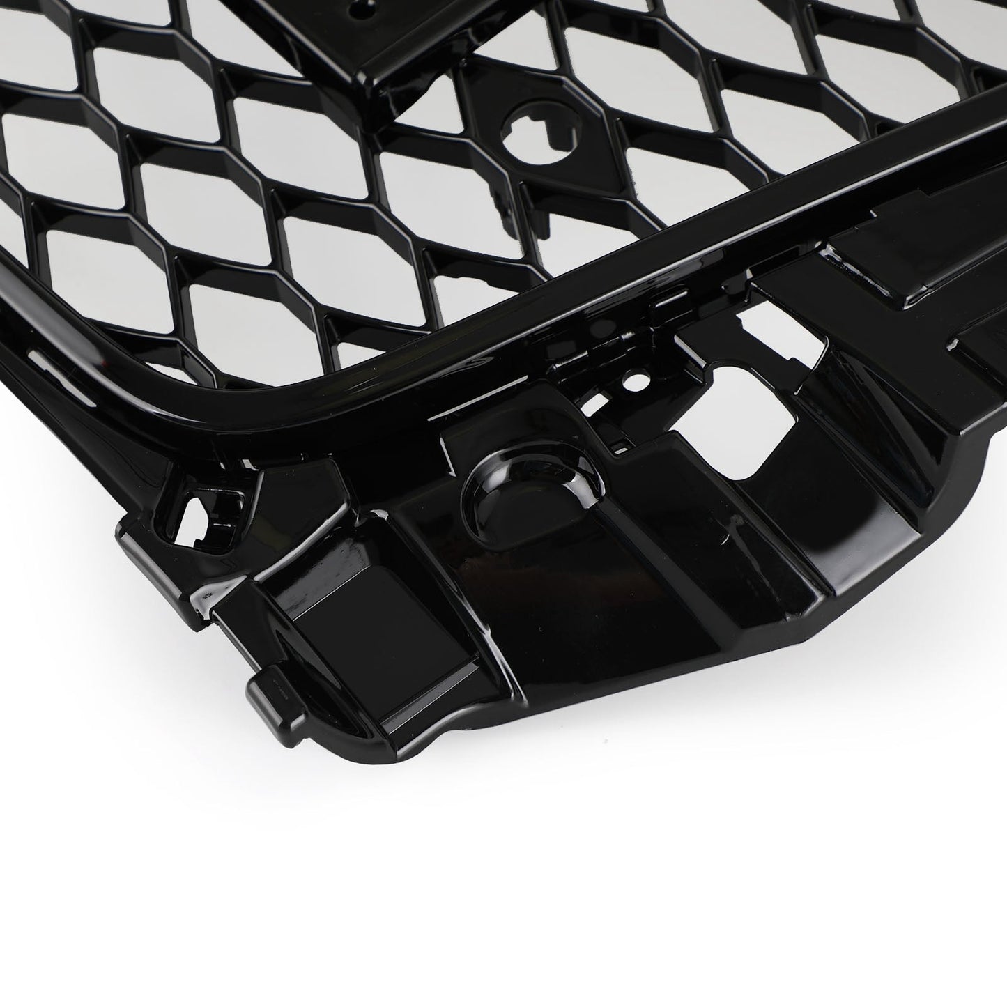 2013-2016 Audi A3 / A3 Sline / S3 Front Grill Air Intake Radiator Glossy Black RS Honeycomb Bumper Grille With Rings Emblem