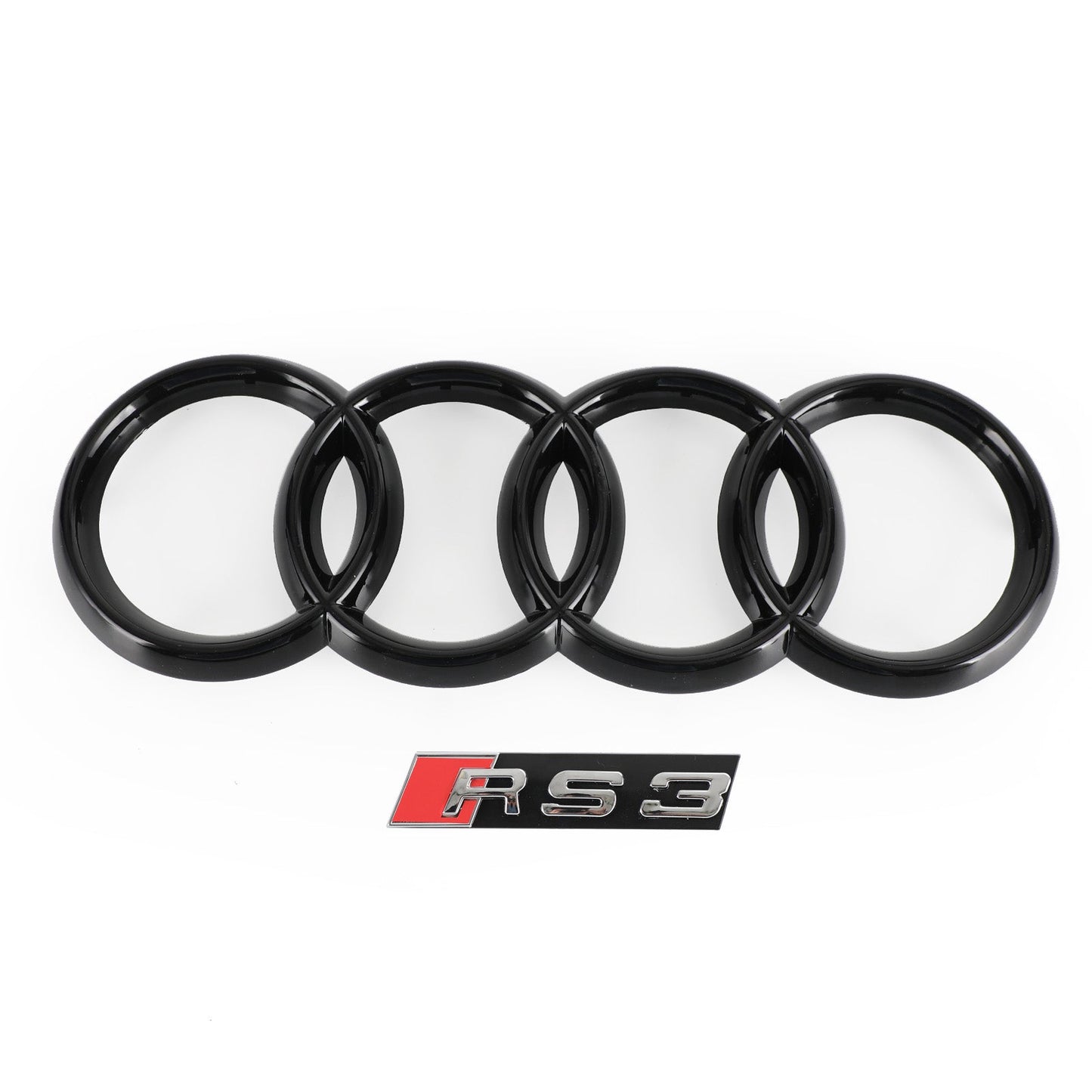 2013-2016 Audi A3 / A3 Sline / S3 Front Grill Air Intake Radiator Glossy Black RS Honeycomb Bumper Grille With Rings Emblem