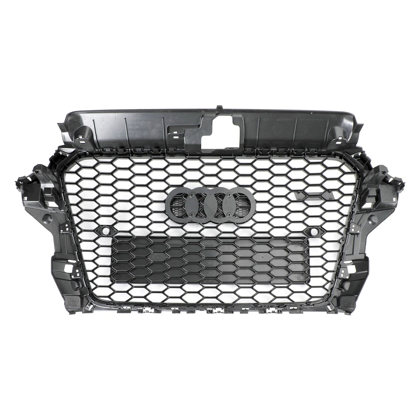 2013-2016 Audi A3 / A3 Sline / S3 Front Grill Air Intake Radiator Glossy Black RS Honeycomb Bumper Grille With Rings Emblem