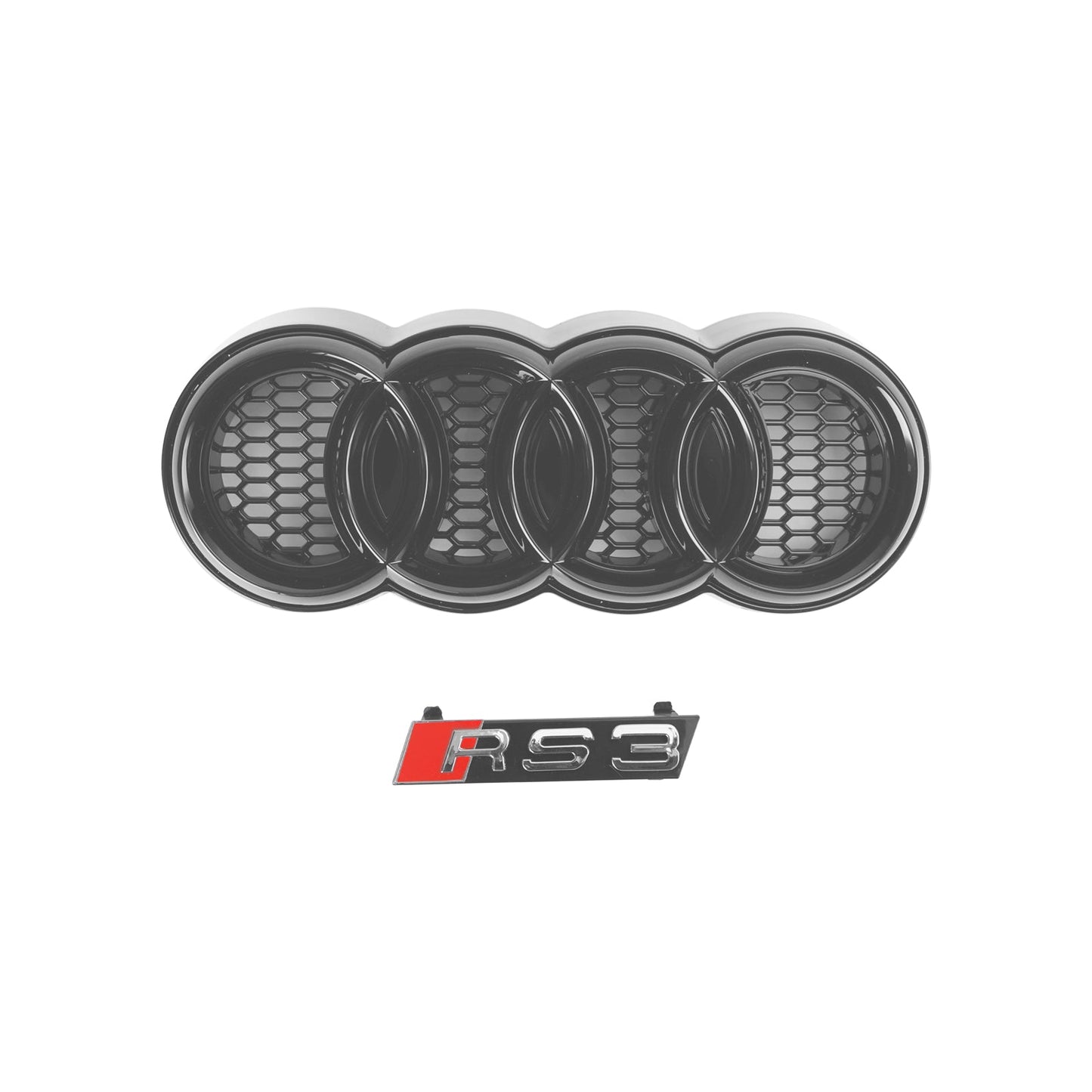2013-2016 Audi A3/ A3 Sline/ S3 Black Grill Replacement Front Bumper Grille W/ Ring Emblem