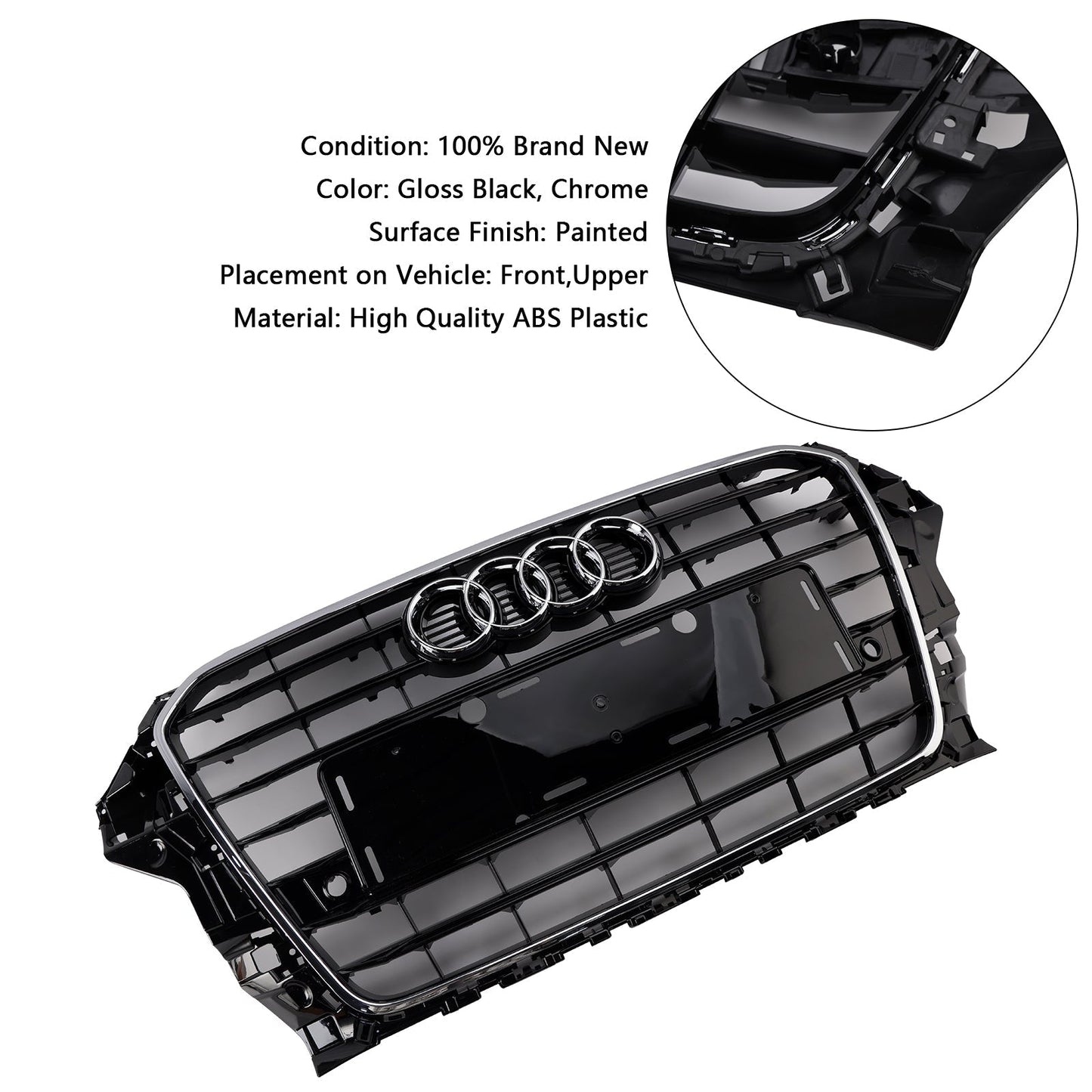2013-2016 Audi A3 S3 Chrome S3 Style 8V3853651 Front Bumper Grille Grill