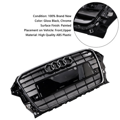 2013-2016 Audi A3/ A3 Sline/ S3 Black Grill Replacement Front Bumper Grille W/ Ring Emblem