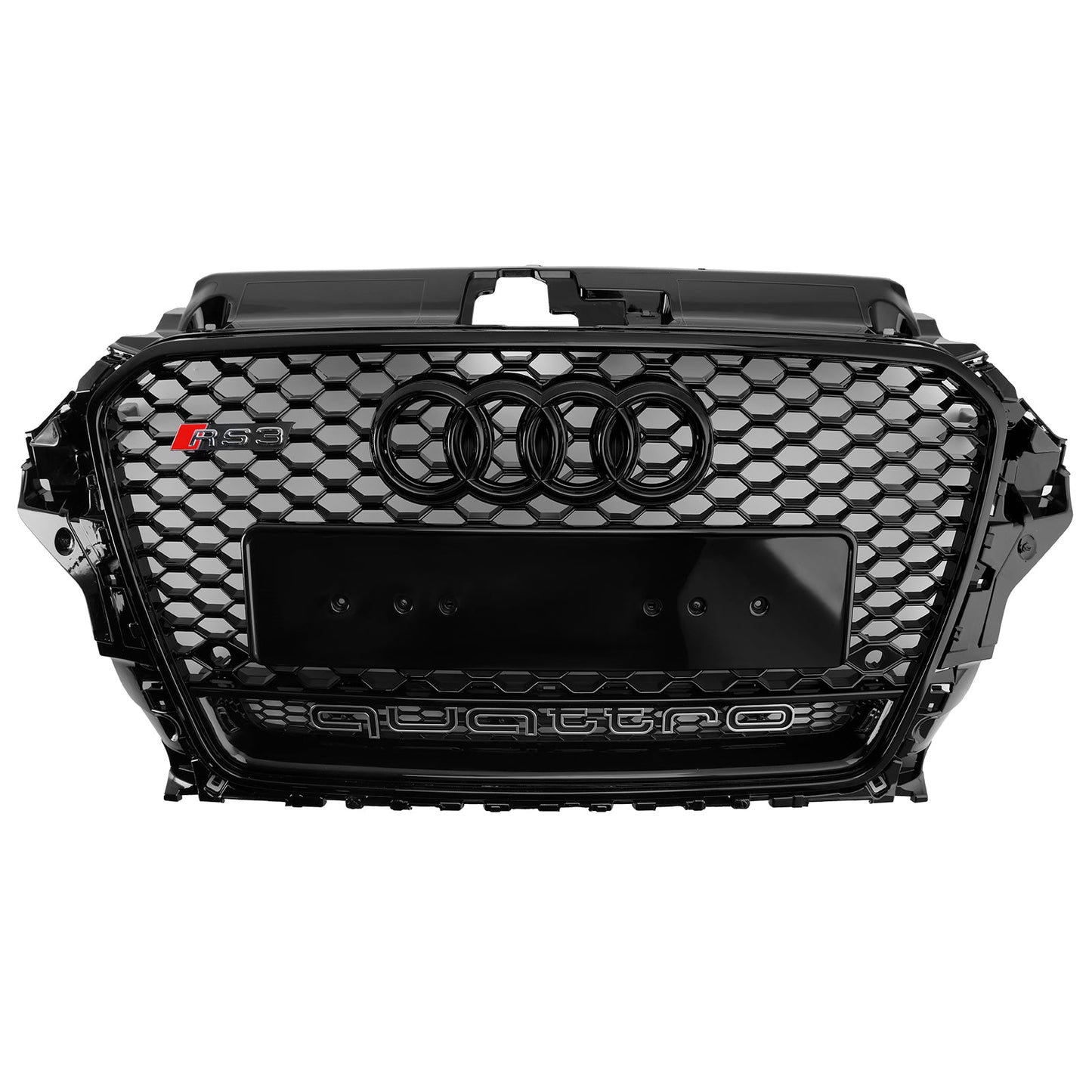2013-2016 Audi A3/ A3 Sline/ S3 Black Grill Replacement Front Bumper Grille W/ Ring Emblem
