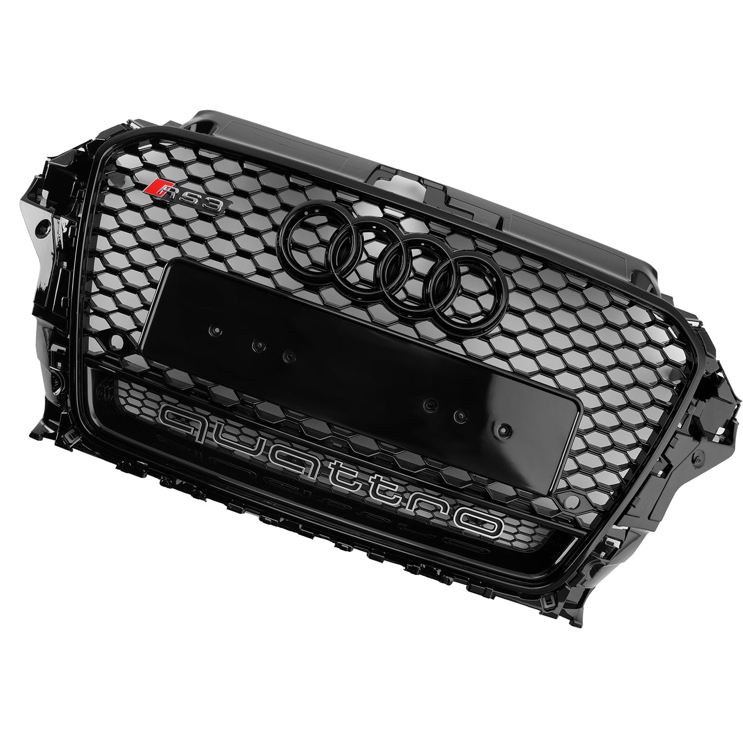 2013-2016 Audi A3/ A3 Sline/ S3 Black Grill Replacement Front Bumper Grille W/ Ring Emblem