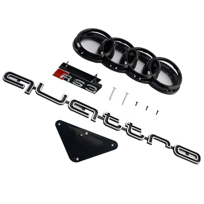 2013-2016 Audi A3/ A3 Sline/ S3 Black Grill Replacement Front Bumper Grille W/ Ring Emblem