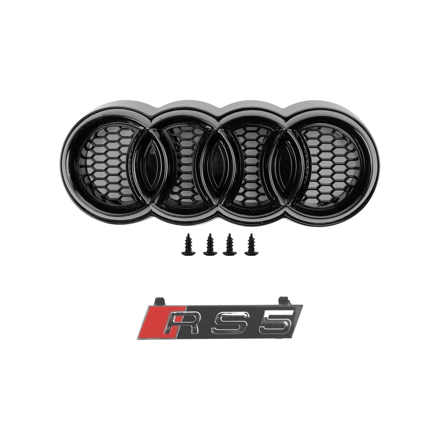 2008-2012 Audi A5/ A5 Sline/ S5 B8 Honeycomb Glossy Black Grille RS5 Sport Front Bumper Grill