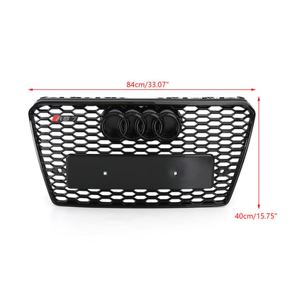 2010-2015 Audi A7 S7 Grill Replacement RS7 Style Honeycomb Sport Mesh Hex Black Grille
