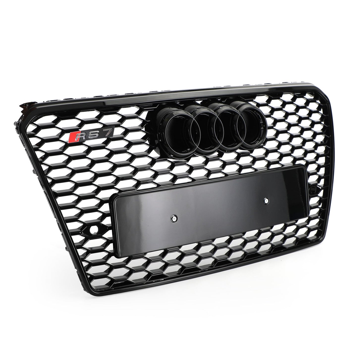 2010-2015 Audi A7 / A7 Sline / S7 RS7 Style Grille Honeycomb Sport Frpnt Bumper Glossy Black Grille