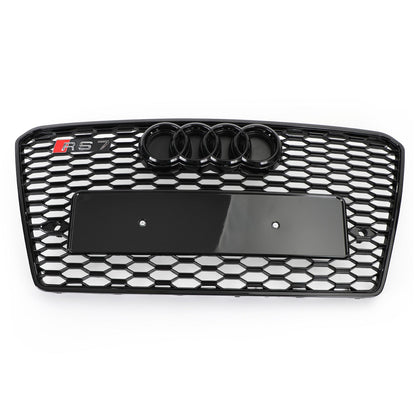2010-2015 Audi A7 S7 Grill Replacement RS7 Style Honeycomb Sport Mesh Hex Black Grille
