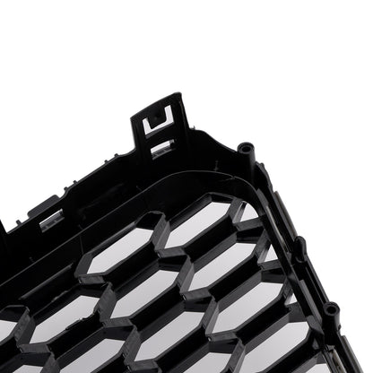 2010-2015 Audi A7/ A7 Sline/ S7 RS7 Style Grill Front Bumper Honeycomb Mesh Sport Black Grille W/ Ring Emblem + Quattro