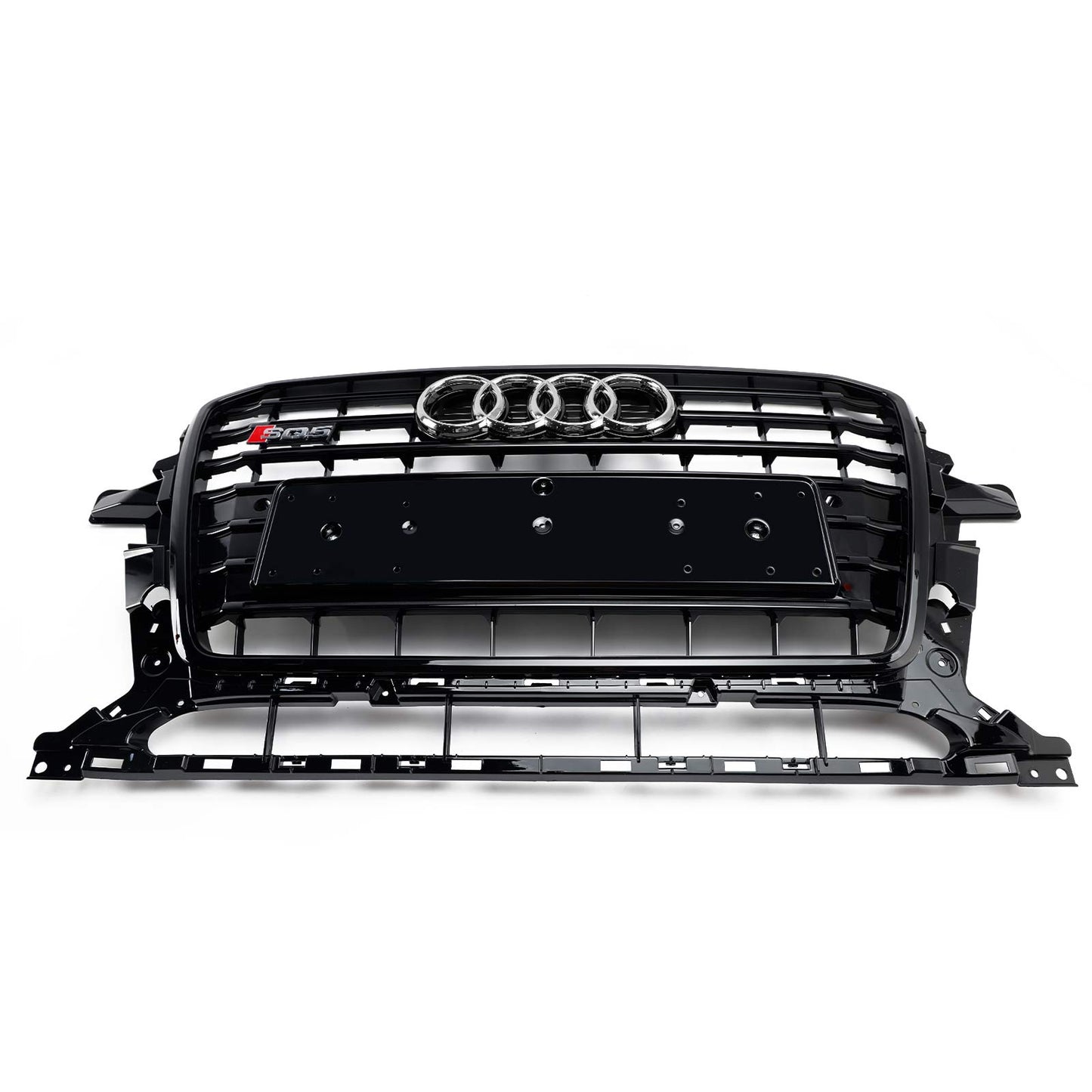 2013-2017 Audi Q5 SQ5 Black SQ5 Style Grille Horizontal Slat Front Bumper Black Grill