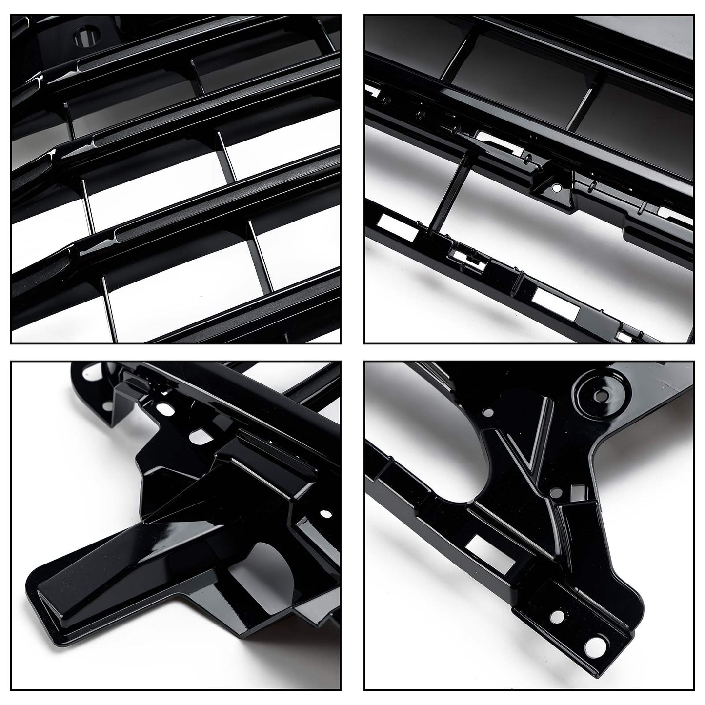 2013-2017 Audi Q5 SQ5 Black SQ5 Style Grille Horizontal Slat Front Bumper Black Grill