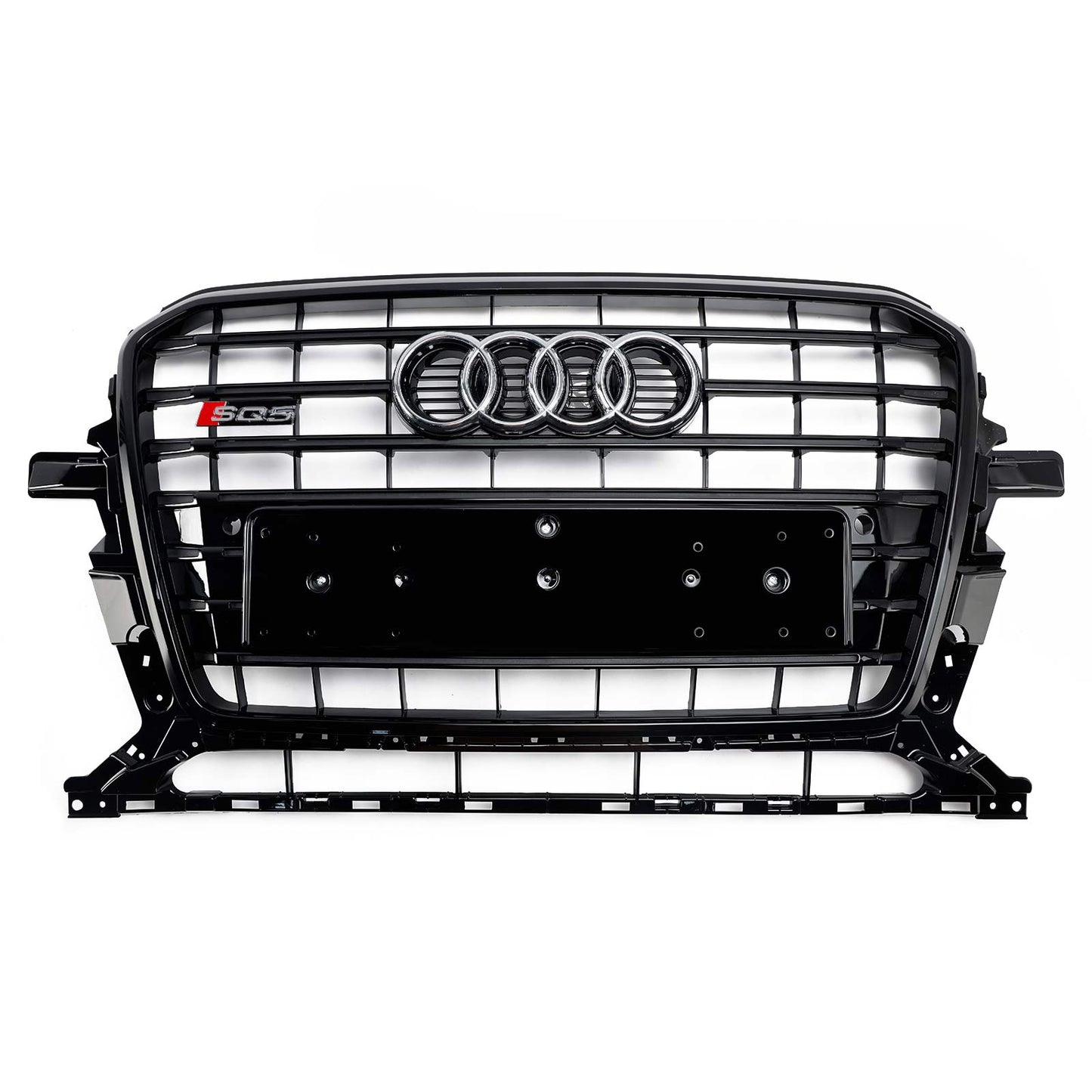 2013-2017 Audi Q5 SQ5 Black SQ5 Style Grille Horizontal Slat Front Bumper Black Grill